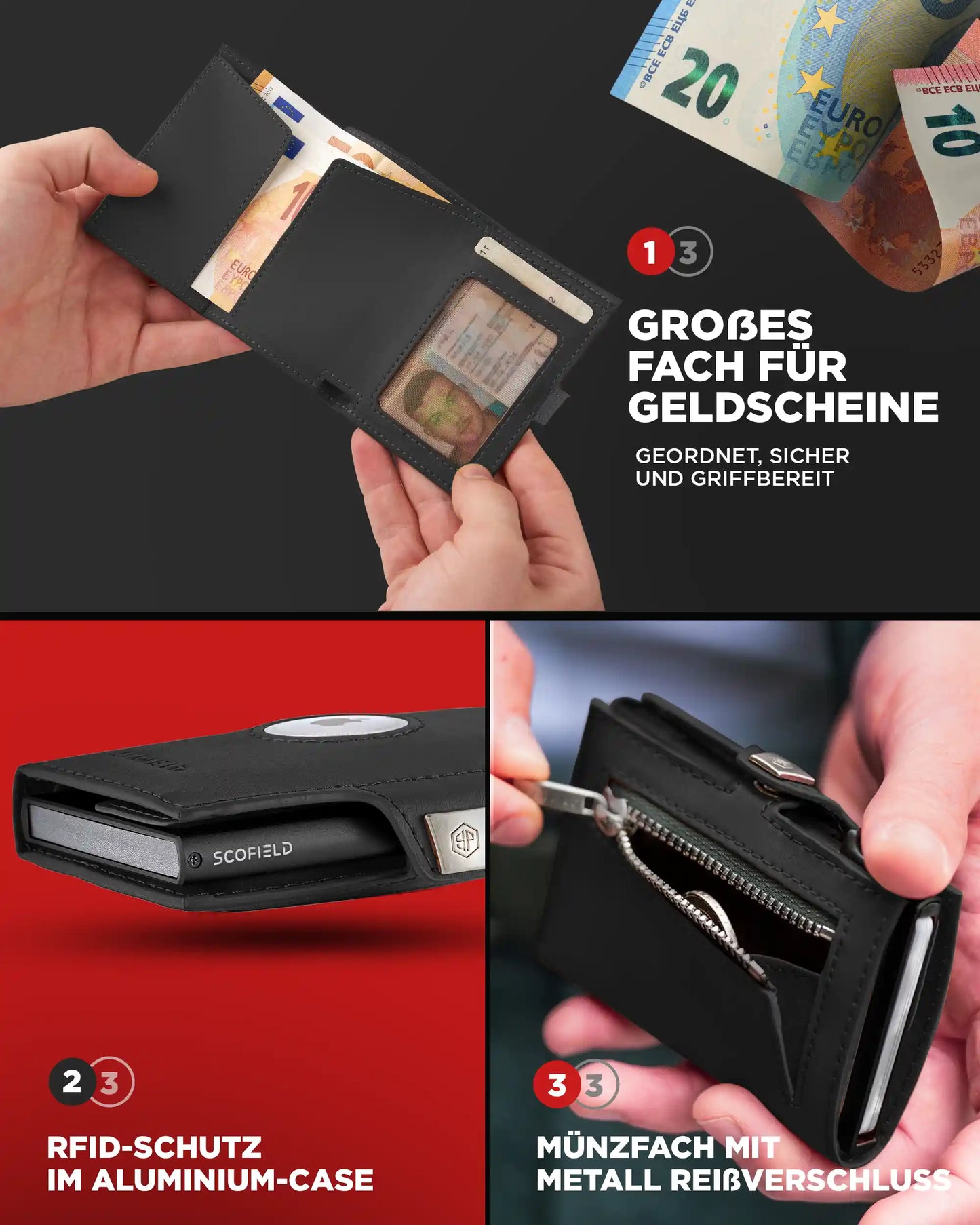 Black, Münzfach Mini