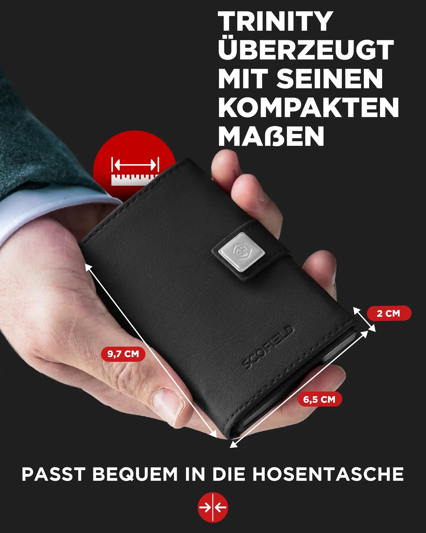 Black - Silver, Ohne Münzfach,
Black - Silver, Münzfach Mini,
Black - Silver, Münzfach Max
