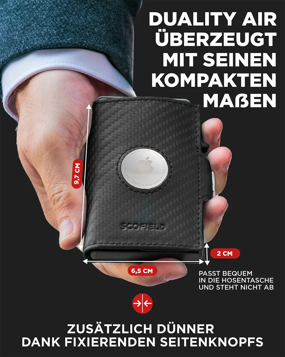 Carbon, Münzfach Mini