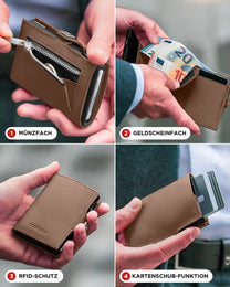 Brown - Matte Black, Münzfach Mini,
Brown - Chocolate Brown, Münzfach Mini
Brown - Silver, Münzfach Mini