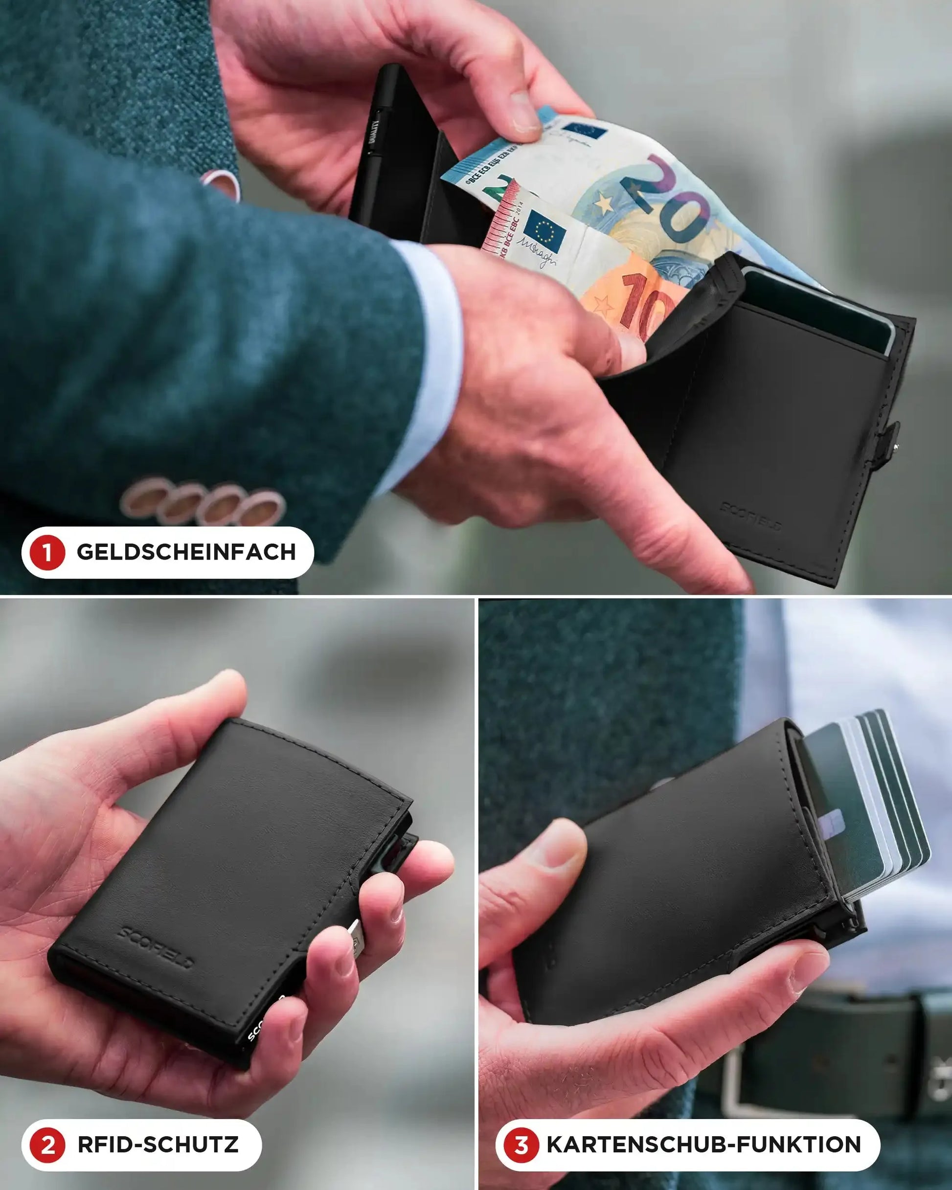 Black - Matte Black, Ohne Münzfach