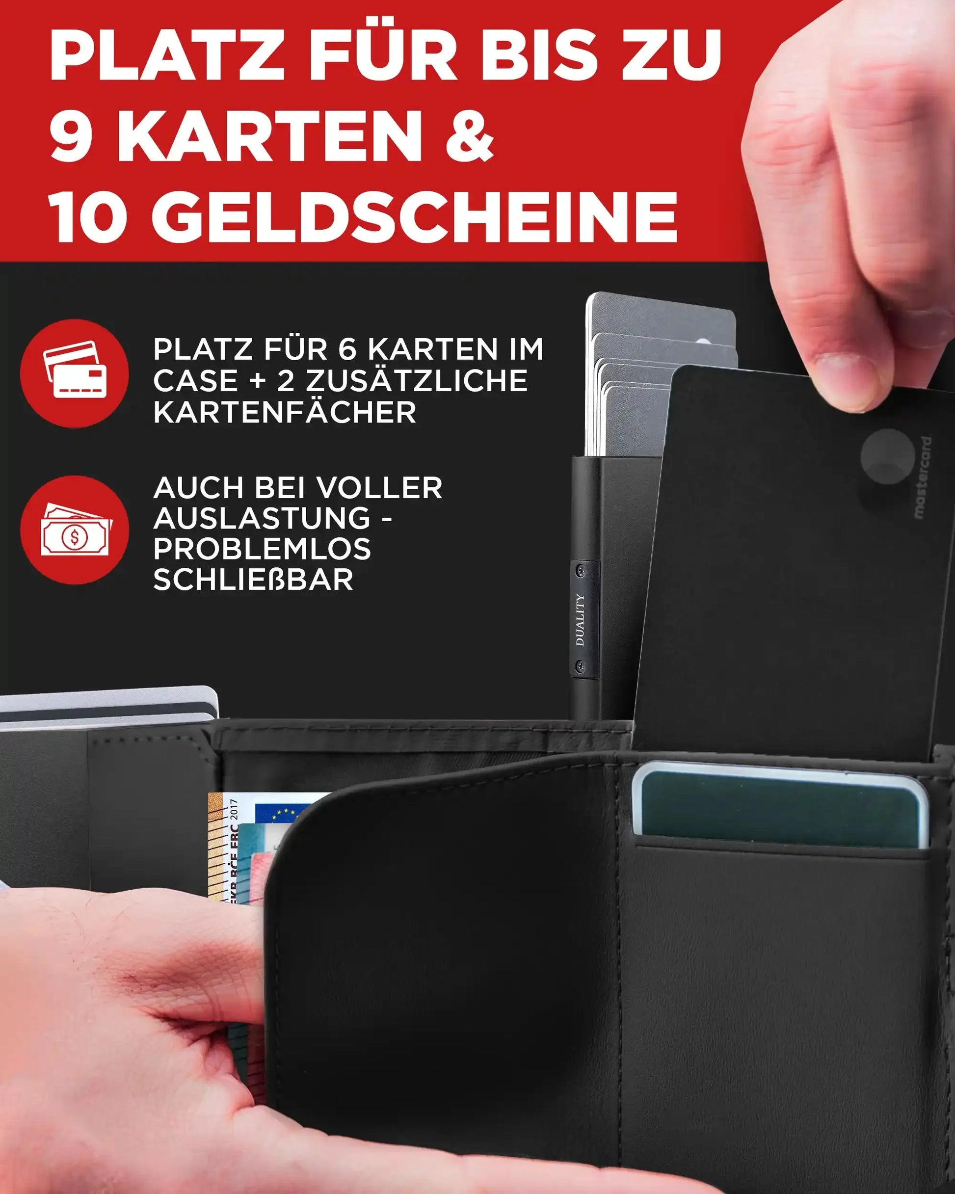 Black - Cherry Red, Ohne Münzfach