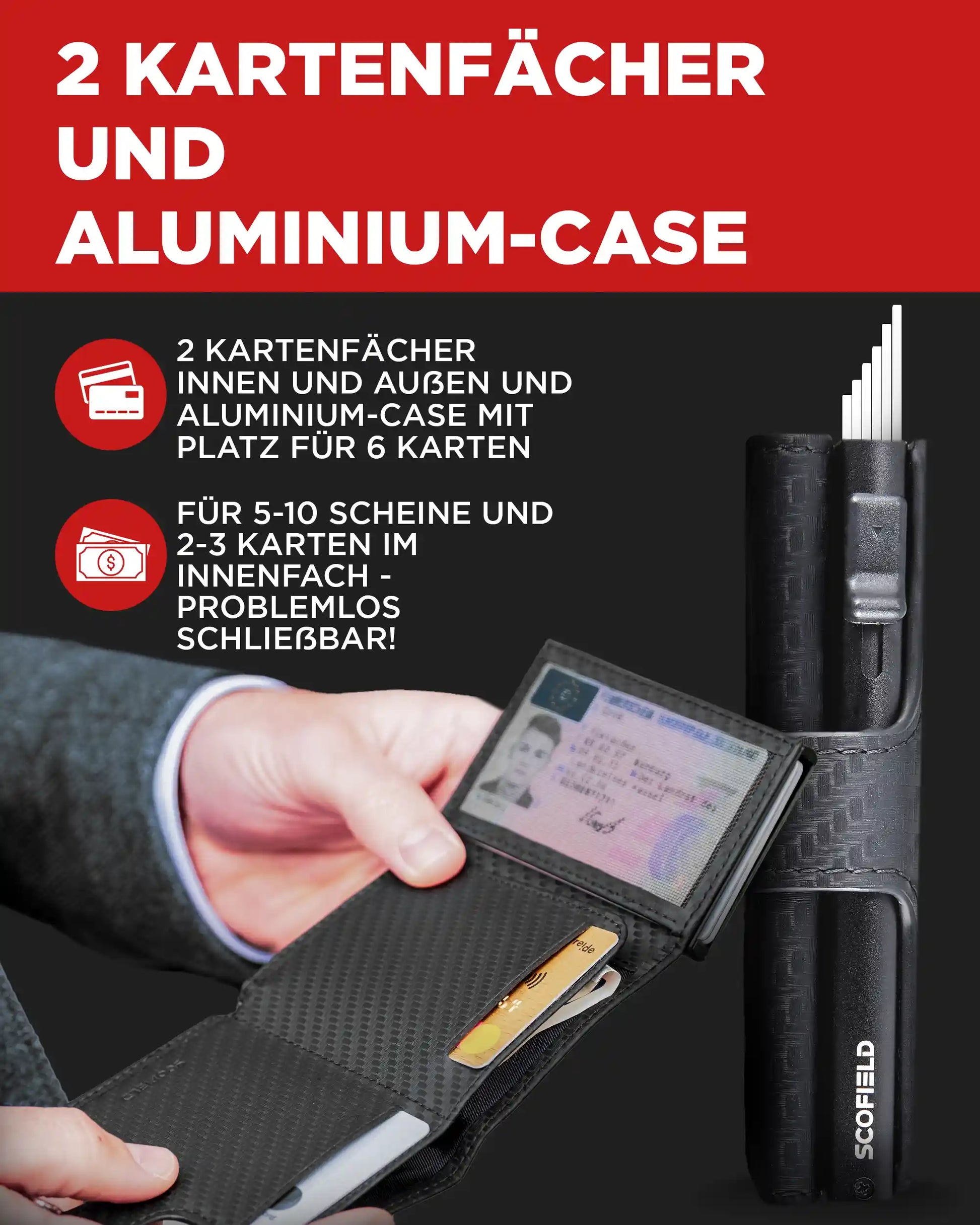 Carbon - Matte Black, Ohne Münzfach,
Carbon - Matte Black, Münzfach Mini,
Carbon - Matte Black, Münzfach Max