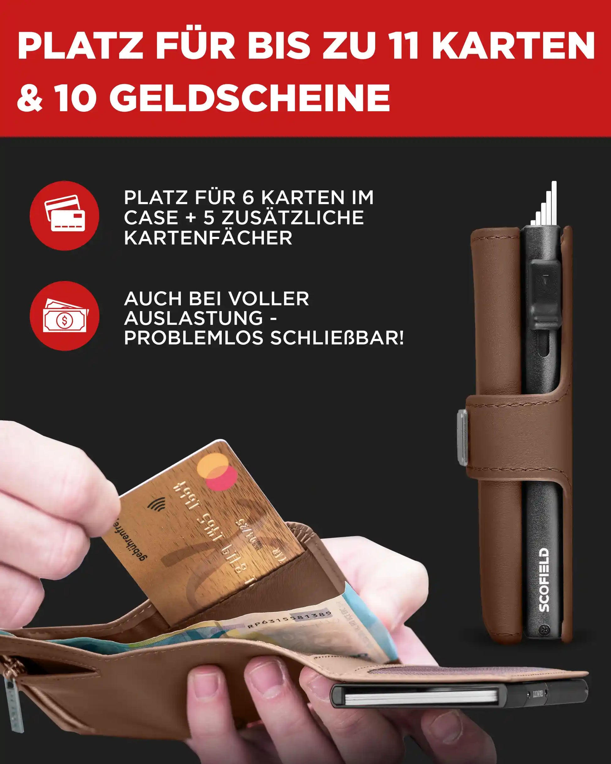 Brown - Matte Black, Münzfach Mini