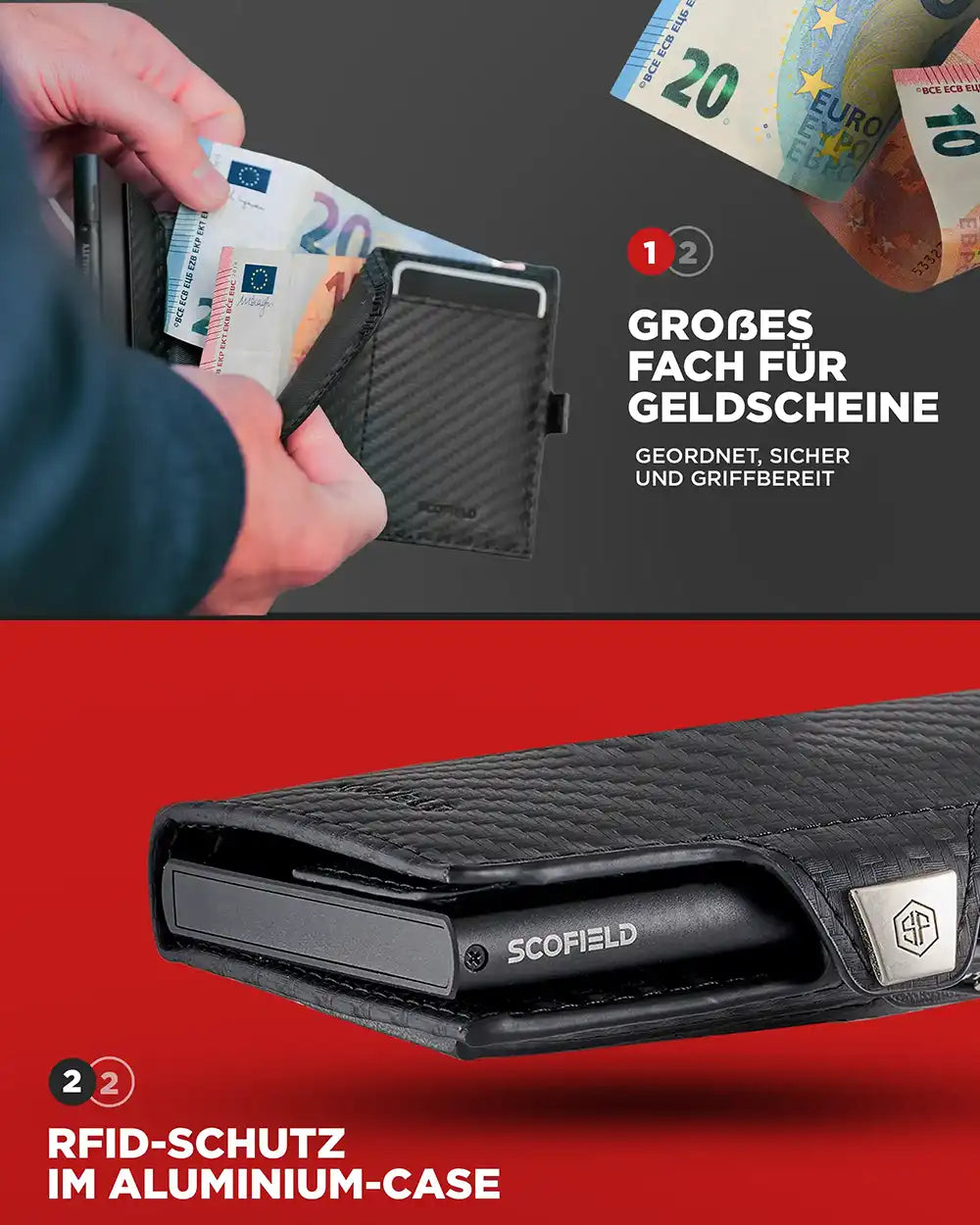 Carbon - Night Green, Ohne Münzfach,
Carbon - Matte Black, Ohne Münzfach,
Carbon - Cherry Red, Ohne Münzfach,