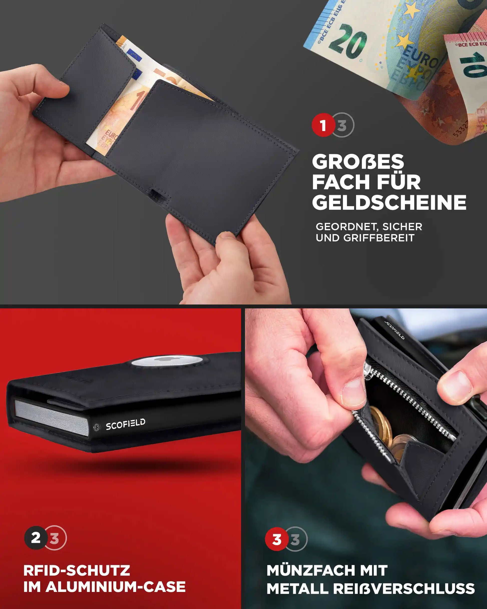 Black - Matte Black, Münzfach Mini
