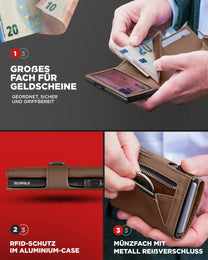 Vintage Brown - Chocolate Brown, Münzfach Mini