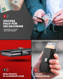 Carbon - Cherry Red, Ohne Münzfach,
Carbon - Matte Black, Ohne Münzfach,
Carbon - Night Green, Ohne Münzfach

