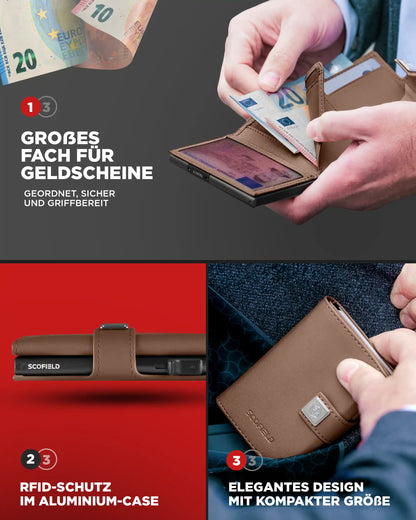 Vintage Brown - Chocolate Brown, Ohne Münzfach