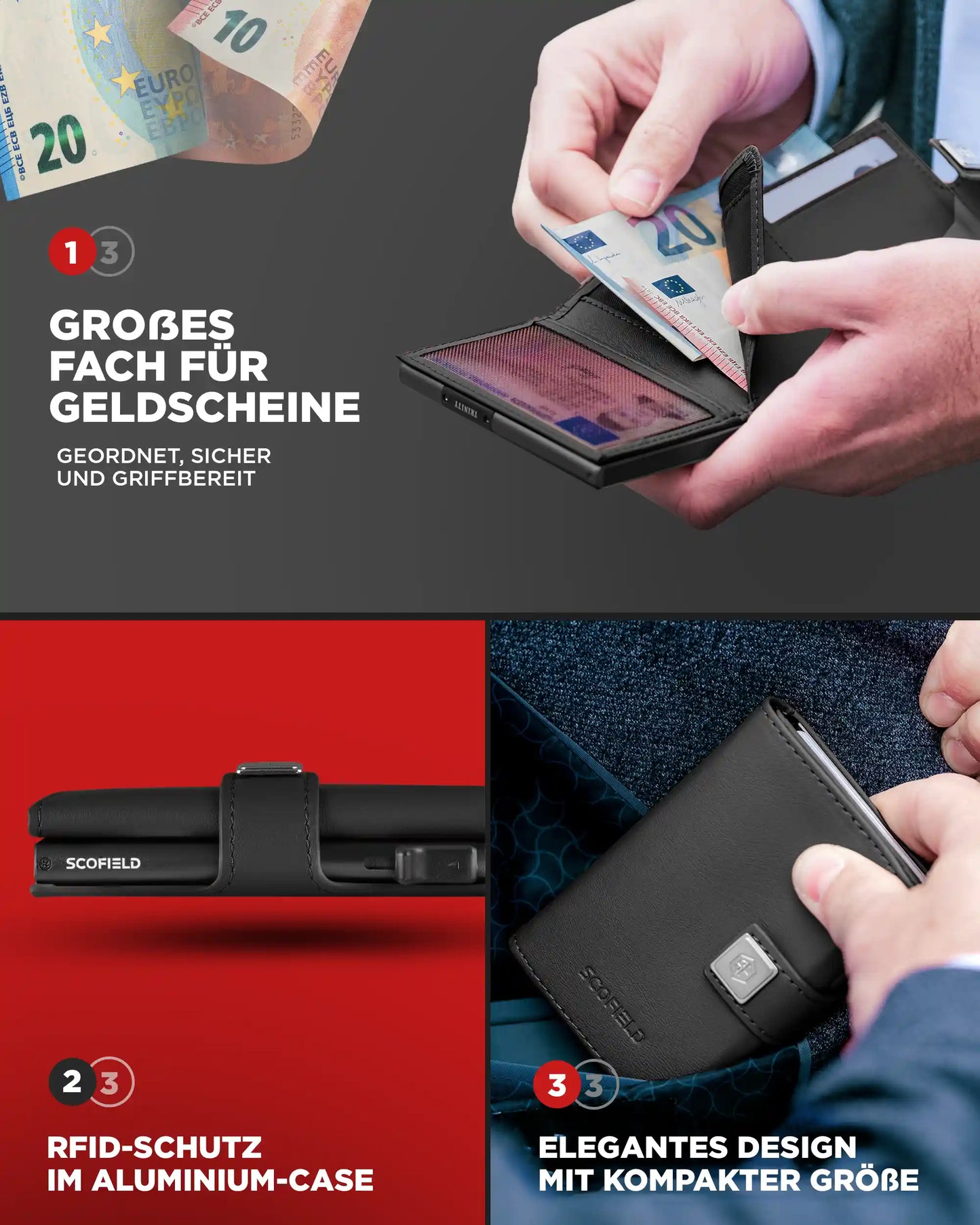 Black - Cherry Red, Ohne Münzfach,
Black - Space Grey, Ohne Münzfach,
Black - Midnight Blue, Ohne Münzfach,
Black - Matte Black, Ohne Münzfach,