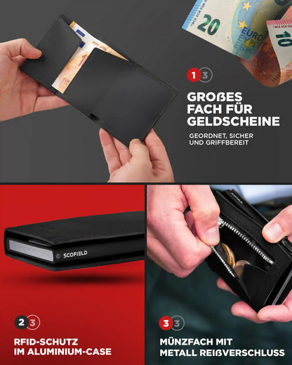 Black - Matte Black, Münzfach Mini